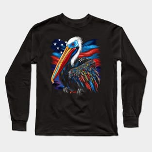 Patriotic Pelican Long Sleeve T-Shirt